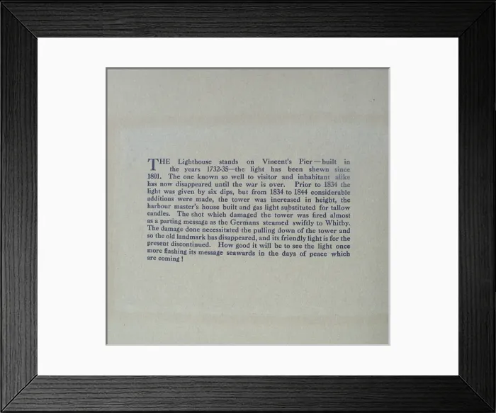 Framed Print : The German Raid on Scarborough, December 16th 1914