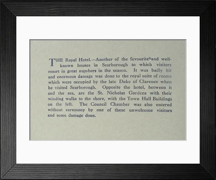 Framed Print : The German Raid on Scarborough, December 16th 1914 Framed Print : The German Raid on Scarborough, December 16th 1914
