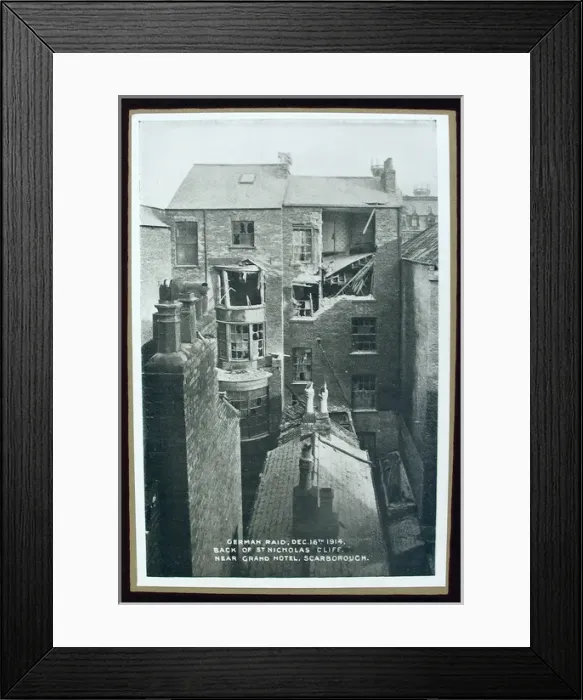 Framed Print : The German Raid on Scarborough, December 16th 1914 Framed Print : The German Raid on Scarborough, December 16th 1914
