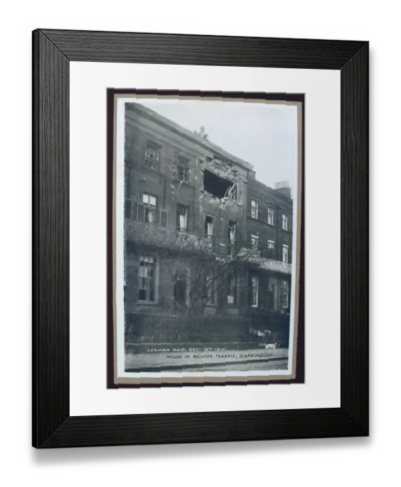 Framed Print : The German Raid on Scarborough, December 16th 1914 Framed Print : The German Raid on Scarborough, December 16th 1914