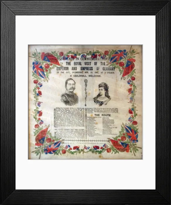 Framed Print : Souvenir of the visit of the Kaiser and his wife to London Framed Print : Souvenir of the visit of the Kaiser and his wife to London