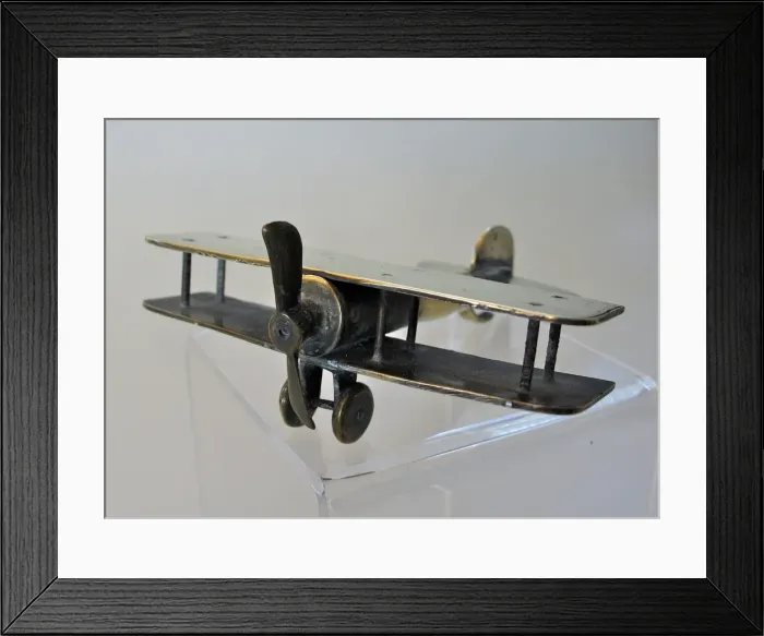 Framed Print : WWI Trench Art biplane Framed Print : WWI Trench Art biplane