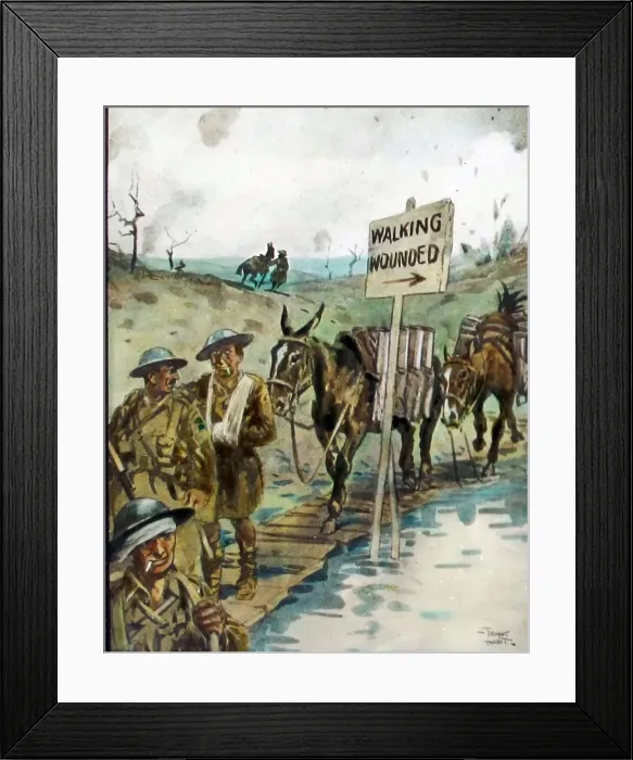 Framed Print : Sergeant expressing himself to seated trooper on his horse Framed Print : Sergeant expressing himself to seated trooper on his horse