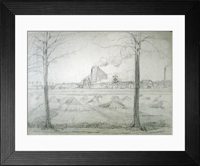 Framed Print : Slag heap and mining complex around Loos February 18 Framed Print : Slag heap and mining complex around Loos February 18