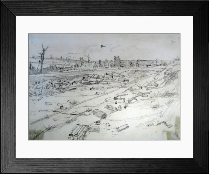 Framed Print : Near the village of Monchy - Aeroplane in the sky Framed Print : Near the village of Monchy - Aeroplane in the sky
