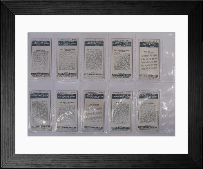 Framed Print : Players Cigarette cards - Army Corps and Divisional Signs Framed Print : Players Cigarette cards - Army Corps and Divisional Signs