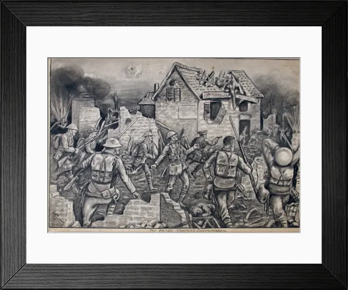 Framed Print : The British storming Contalmaison Framed Print : The British storming Contalmaison