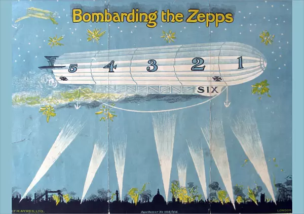Bombarding the Zepps - advertising leaflet for this game