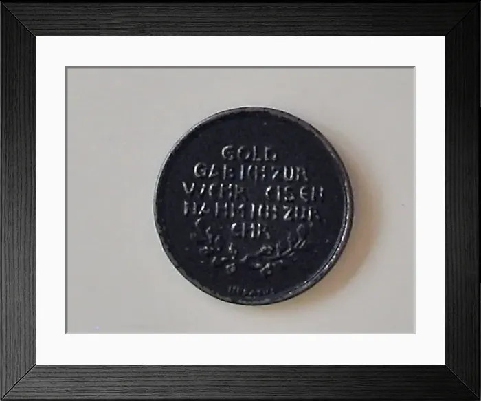 Framed Print : A German iron commemorative medal - 1916 Framed Print : A German iron commemorative medal - 1916