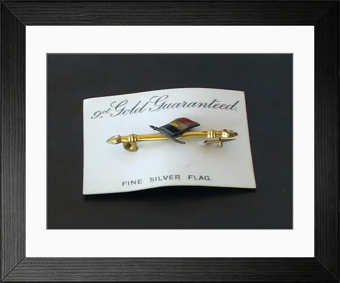 Framed Print : Gold brooch - enamelled silver flag of Belgium Framed Print : Gold brooch - enamelled silver flag of Belgium