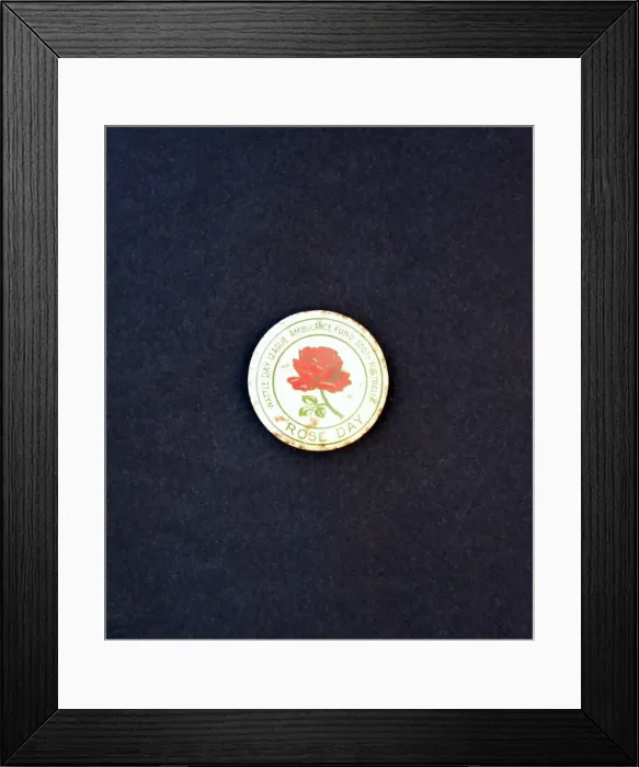 Framed Print : WWI Fund Raising badge - Rose Day Framed Print : WWI Fund Raising badge - Rose Day