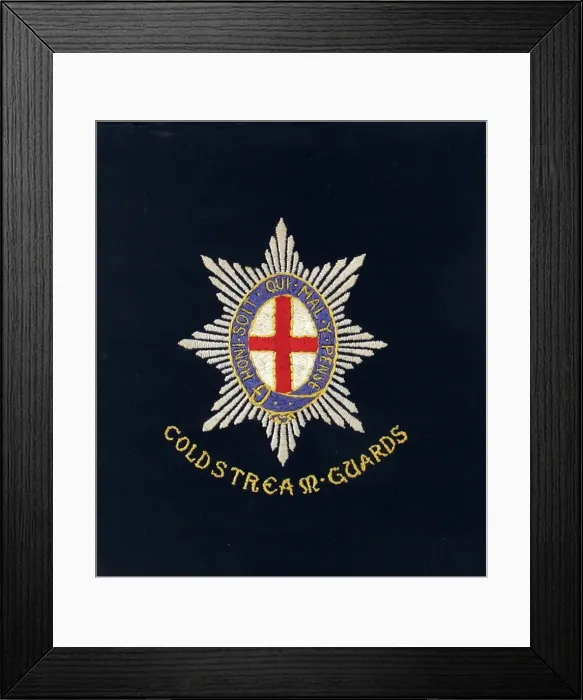 Framed Print : Embroidered badge of the Coldstream Guards Framed Print : Embroidered badge of the Coldstream Guards