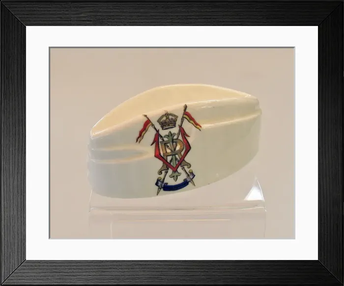 Framed Print : Aynsley China Model of a Service Side Cap - WWI Framed Print : Aynsley China Model of a Service Side Cap - WWI