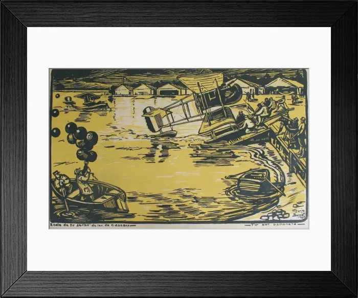 Framed Print : ɣole de tir aerien du lac de Cazeaux - Tir sur ballonars Framed Print : ɣole de tir aerien du lac de Cazeaux - Tir sur ballonars