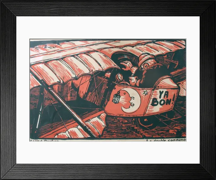 Framed Print : ɣole d Aviation : La double commande Framed Print : ɣole d Aviation : La double commande