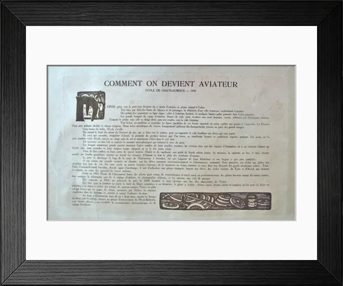 Framed Print : ɣole d Aviation : La double commande Framed Print : ɣole d Aviation : La double commande