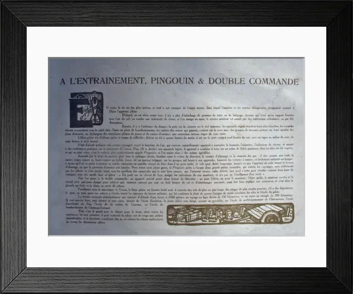 Framed Print : ɣole d Aviation - Le Pingoin - WWI Framed Print : ɣole d Aviation - Le Pingoin - WWI