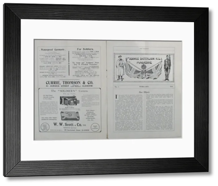 Framed Print : Battalion Ballads from 17th Bat. Highland Light Infantry Framed Print : Battalion Ballads from 17th Bat. Highland Light Infantry