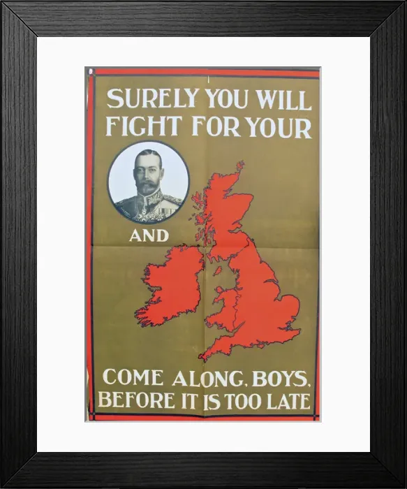 Framed Print : Surely you Will Fight for you King and Country Framed Print : Surely you Will Fight for you King and Country