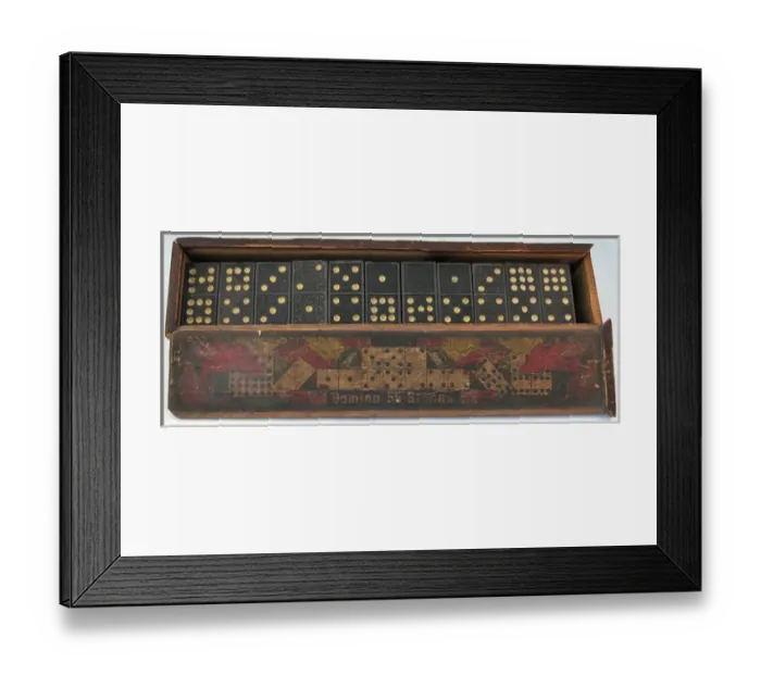 Framed Print : WWI dominoes set with 55 stones and patriotic flags Framed Print : WWI dominoes set with 55 stones and patriotic flags