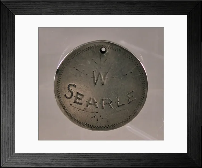 Framed Print : Silver medal engraved with two War Department arrows Framed Print : Silver medal engraved with two War Department arrows