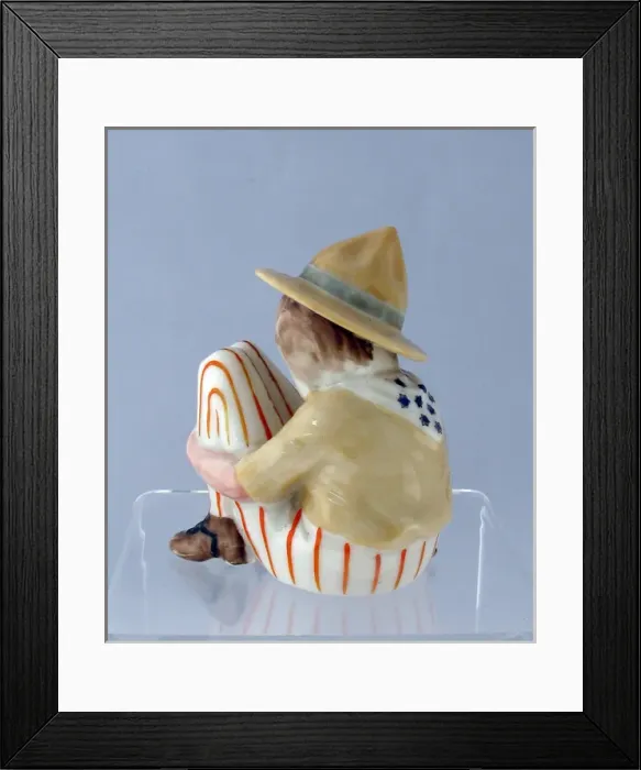 Framed Print : Grafton china figure of a squatting American Doughboy Framed Print : Grafton china figure of a squatting American Doughboy