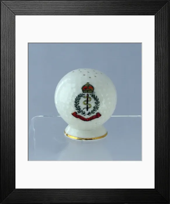 Framed Print : WWI pepper pot - golf ball - Royal Army Medical Corps Framed Print : WWI pepper pot - golf ball - Royal Army Medical Corps