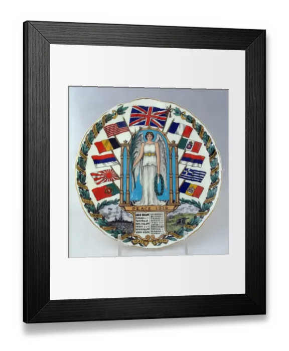 Framed Print : WWI British biplane with the crest of the town of Blackburn Framed Print : WWI British biplane with the crest of the town of Blackburn