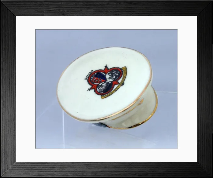 Framed Print : Savoy (Stoke on Trent) china Officers peaked hat Framed Print : Savoy (Stoke on Trent) china Officers peaked hat