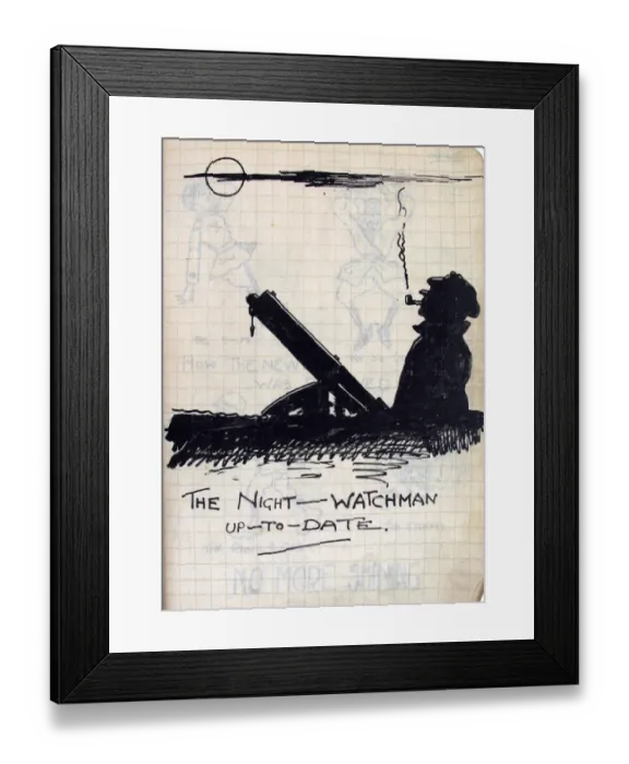Framed Print : Album of 53 drawings done whilst on sctive service - WWI Framed Print : Album of 53 drawings done whilst on sctive service - WWI