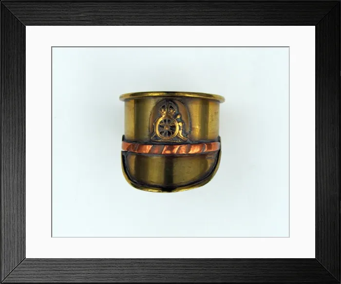 Framed Print : Two pounder pom pom shell case base - Army Service Cap Framed Print : Two pounder pom pom shell case base - Army Service Cap