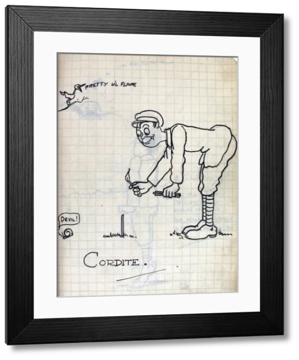 Framed Print : Album of 53 drawings done whilst on sctive service - WWI Framed Print : Album of 53 drawings done whilst on sctive service - WWI