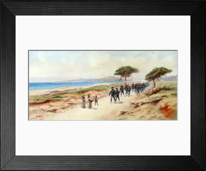 Framed Print : Chasseurs d Alpins (the Blue Devils) marching Framed Print : Chasseurs d Alpins (the Blue Devils) marching