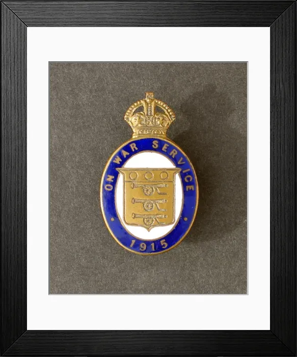 Framed Print : War Badge On War Service 1915 Reg No 9859 Framed Print : War Badge On War Service 1915 Reg No 9859