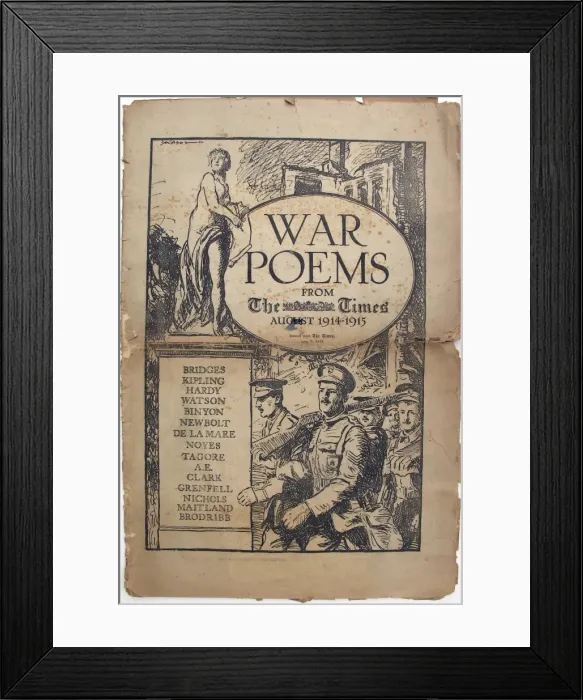 Framed Print : War Poems from The Times Framed Print : War Poems from The Times