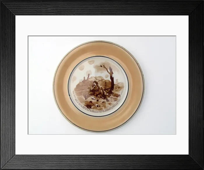 Framed Print : Plate - WWI humour Framed Print : Plate - WWI humour