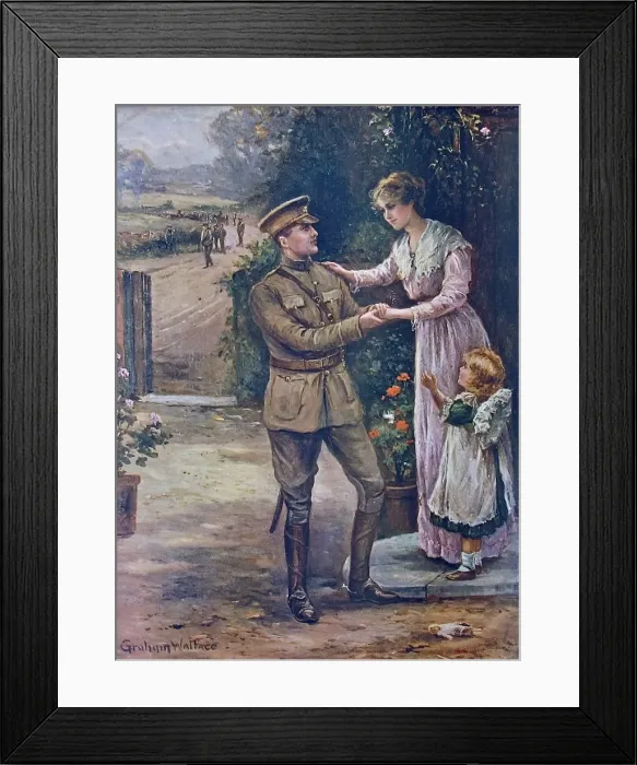Framed Print : For King and Country - c 1914 Framed Print : For King and Country - c 1914
