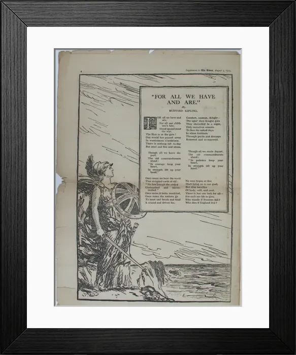 Framed Print : War Poems from The Times Framed Print : War Poems from The Times