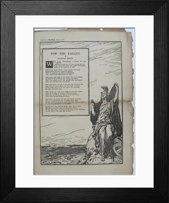 Framed Print : War Poems from The Times
