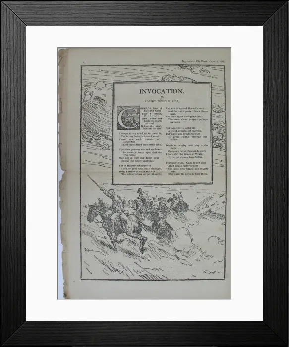 Framed Print : War Poems from The Times Framed Print : War Poems from The Times