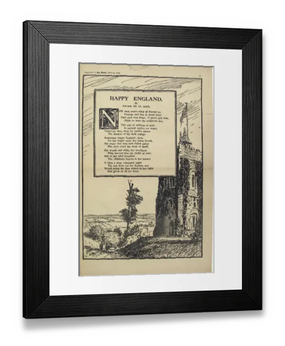 Framed Print : War Poems from The Times Framed Print : War Poems from The Times