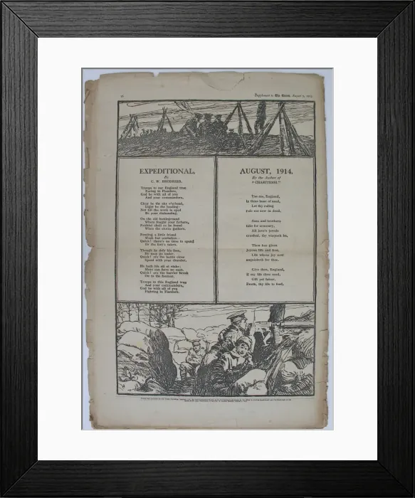 Framed Print : War Poems from The Times Framed Print : War Poems from The Times