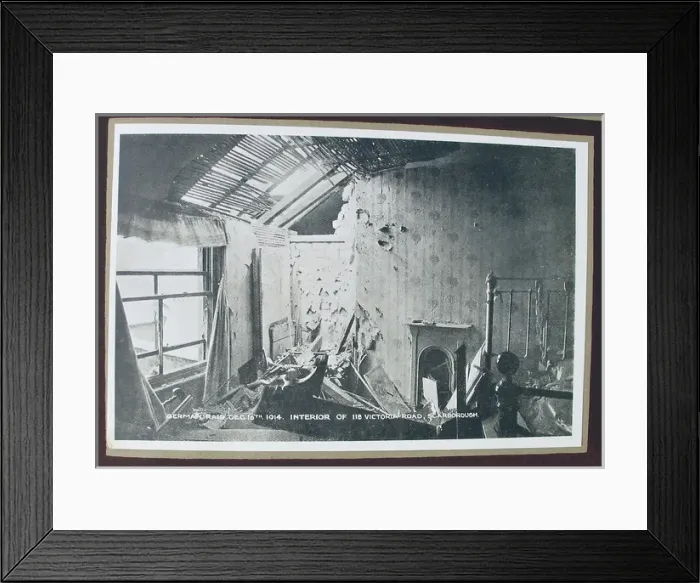 Framed Print : The German Raid on Scarborough, December 16th 1914 Framed Print : The German Raid on Scarborough, December 16th 1914