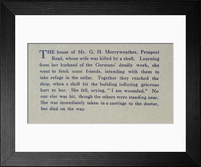 Framed Print : The German Raid on Scarborough, December 16th 1914 Framed Print : The German Raid on Scarborough, December 16th 1914
