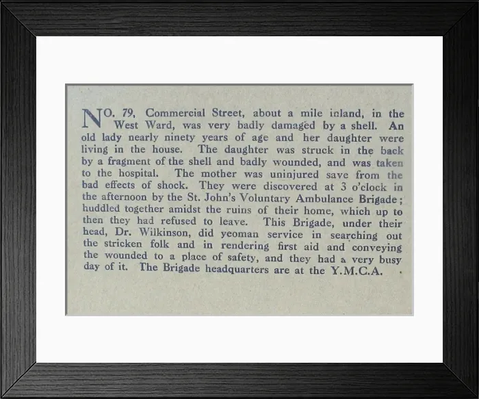 Framed Print : The German Raid on Scarborough, December 16th 1914 Framed Print : The German Raid on Scarborough, December 16th 1914