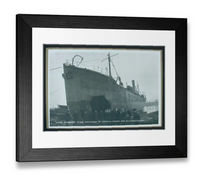 Framed Print : The German Raid on Scarborough, December 16th 1914 Framed Print : The German Raid on Scarborough, December 16th 1914