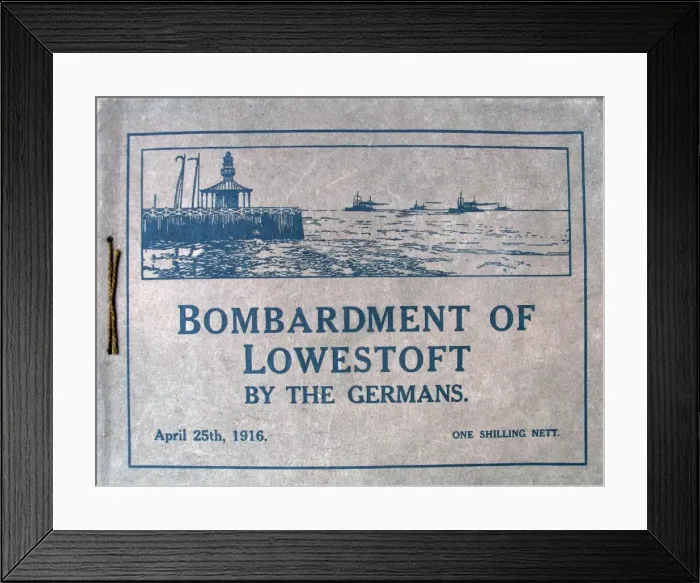 Framed Print : Bombardment of Lowestoft by the Germans Framed Print : Bombardment of Lowestoft by the Germans