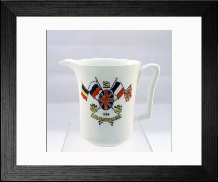 Framed Print : Sutherland China cream jug - Flags of the Allies Framed Print : Sutherland China cream jug - Flags of the Allies