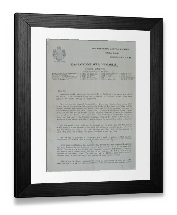Framed Print : Ephemera relating to Private Clarence Muggleton Framed Print : Ephemera relating to Private Clarence Muggleton