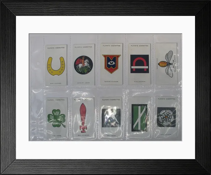 Framed Print : Players Cigarette cards - Army Corps and Divisional Signs